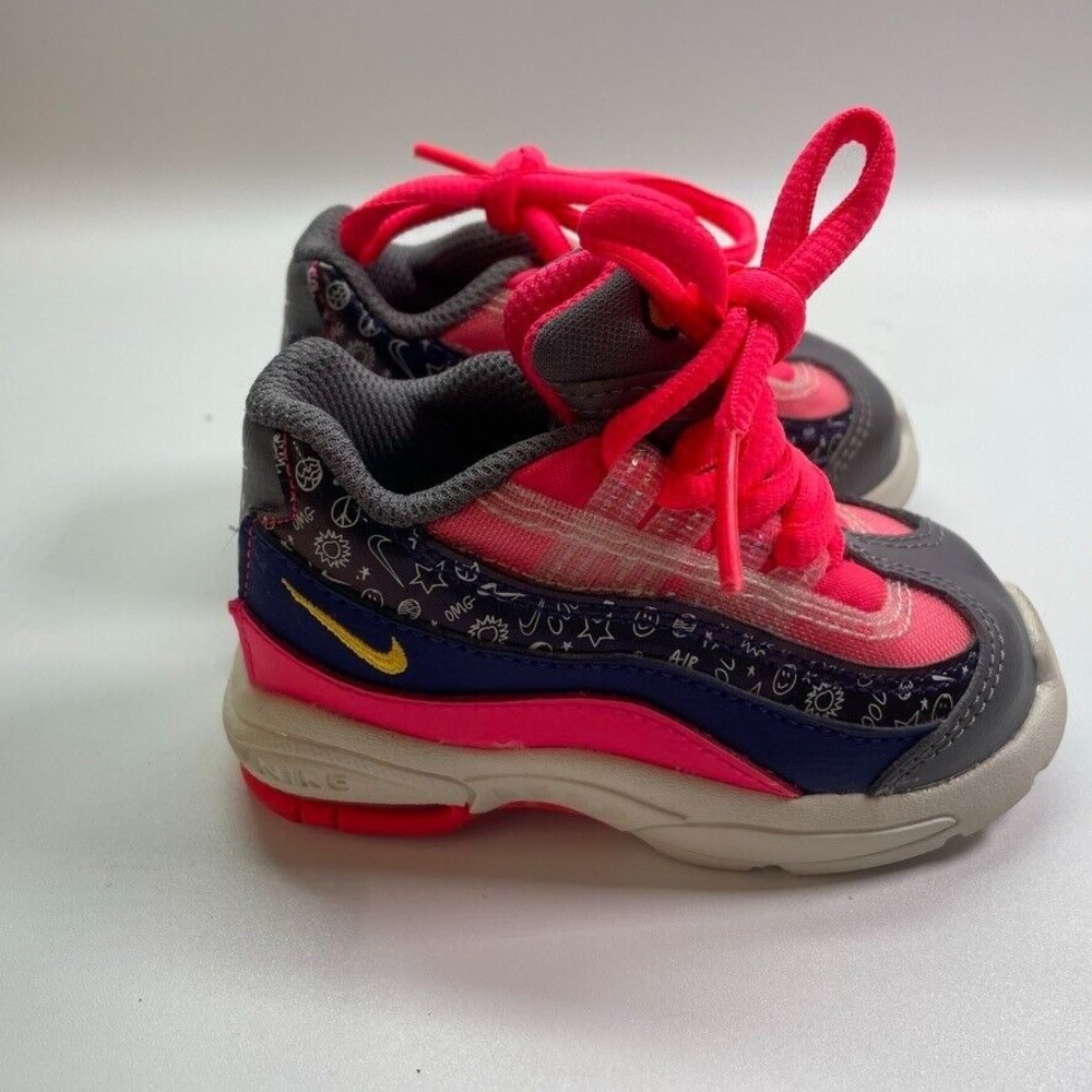 Nike Air Max 95 TD 'Doodles' Multicolored Lifestyle Sneaker Size 4C (CI9938-500)